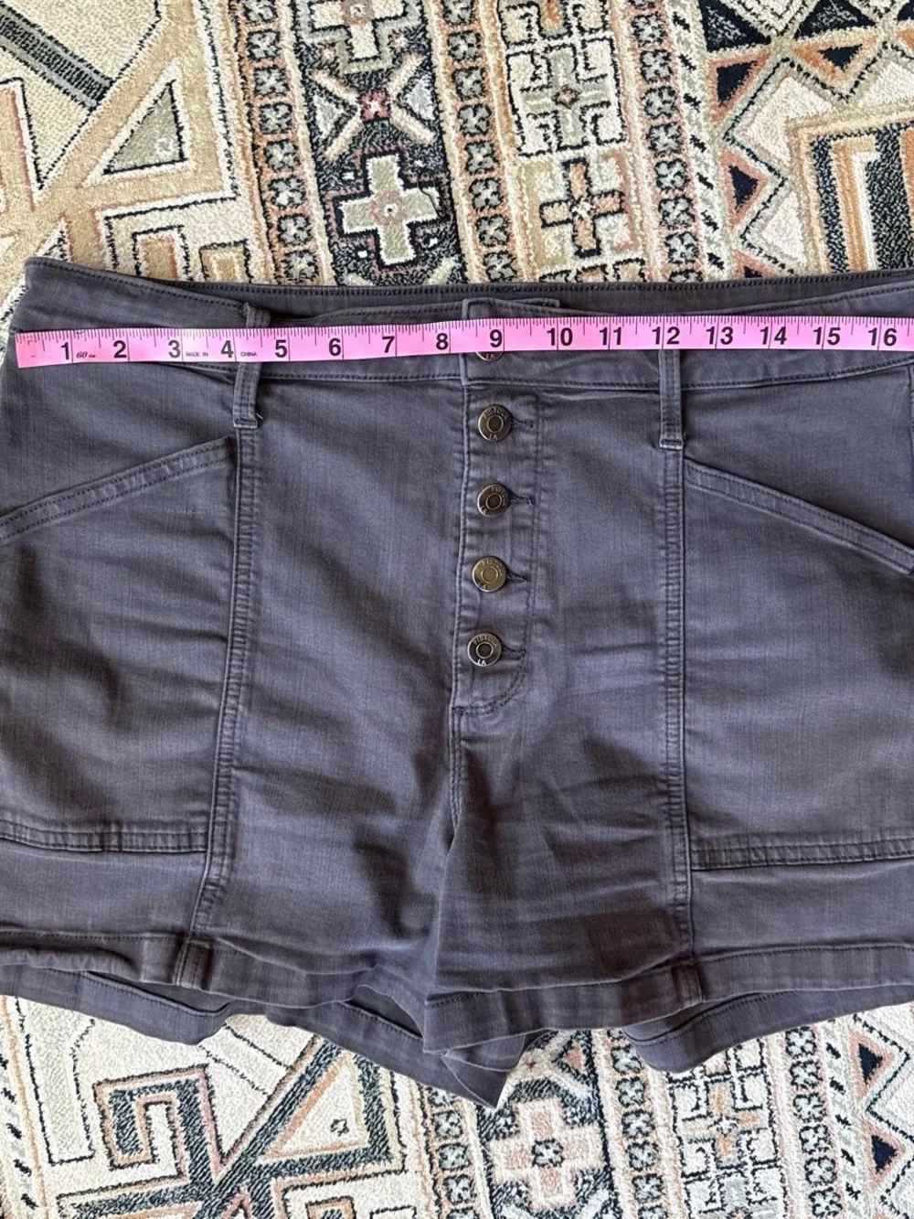 Pistola High-Waist Button-Front Women’s Shorts — Black 31